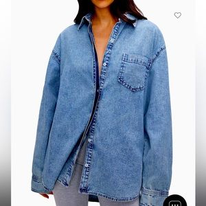 Good American Easy Denim Shirt